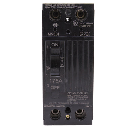 General Electric TQD22175WL Circuit Breaker | 240V 175A 2P 10kA@240V Feed-Thru Q-Line