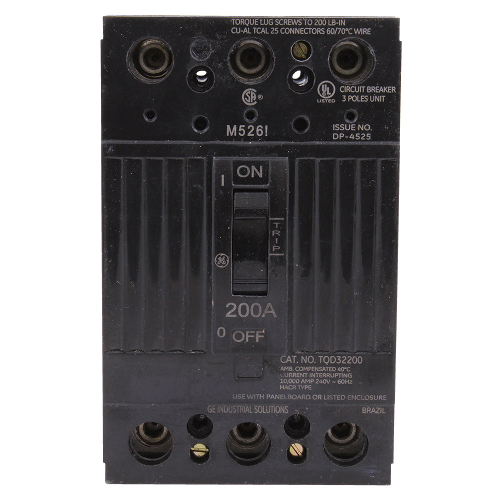 General Electric TQD32200WL Circuit Breaker | 240V 200A 3P 10kA@240V Feed-Thru Q-Line