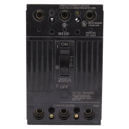 General Electric TQD32200WL Circuit Breaker | 240V 200A 3P 10kA@240V Feed-Thru Q-Line