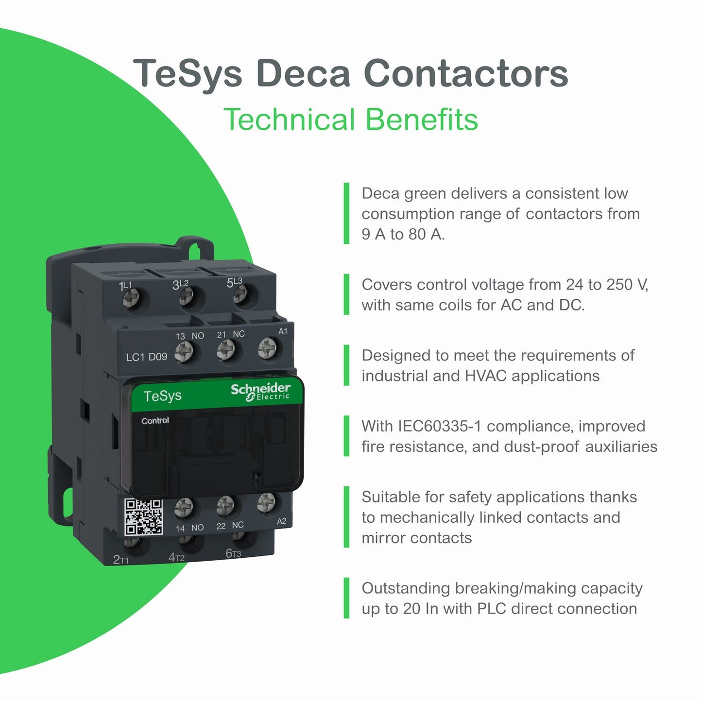 Schneider Electric LC1D25B7 Contactor | 3P 600V 40A 24V Coil TeSys D