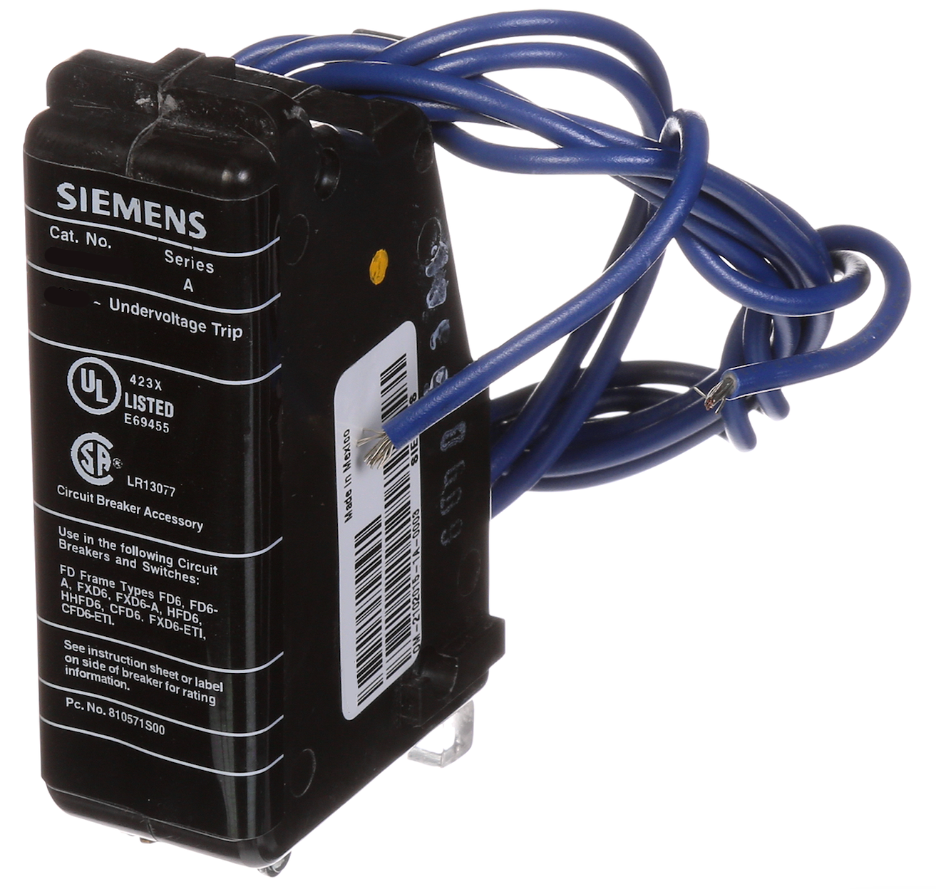 Siemens U03FD60 Circuit Breaker Under Voltage Release | 240V Sentron Series