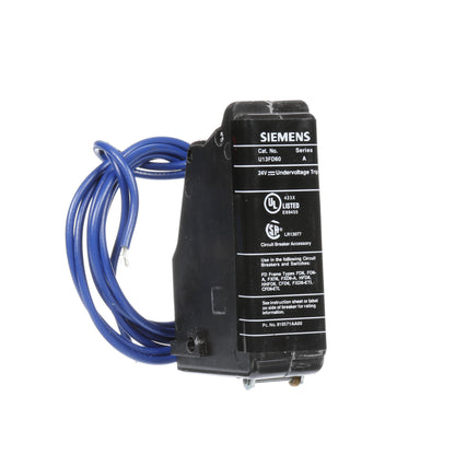 Siemens U13FD60 Circuit Breaker Under Voltage Release 24V Sentron Series