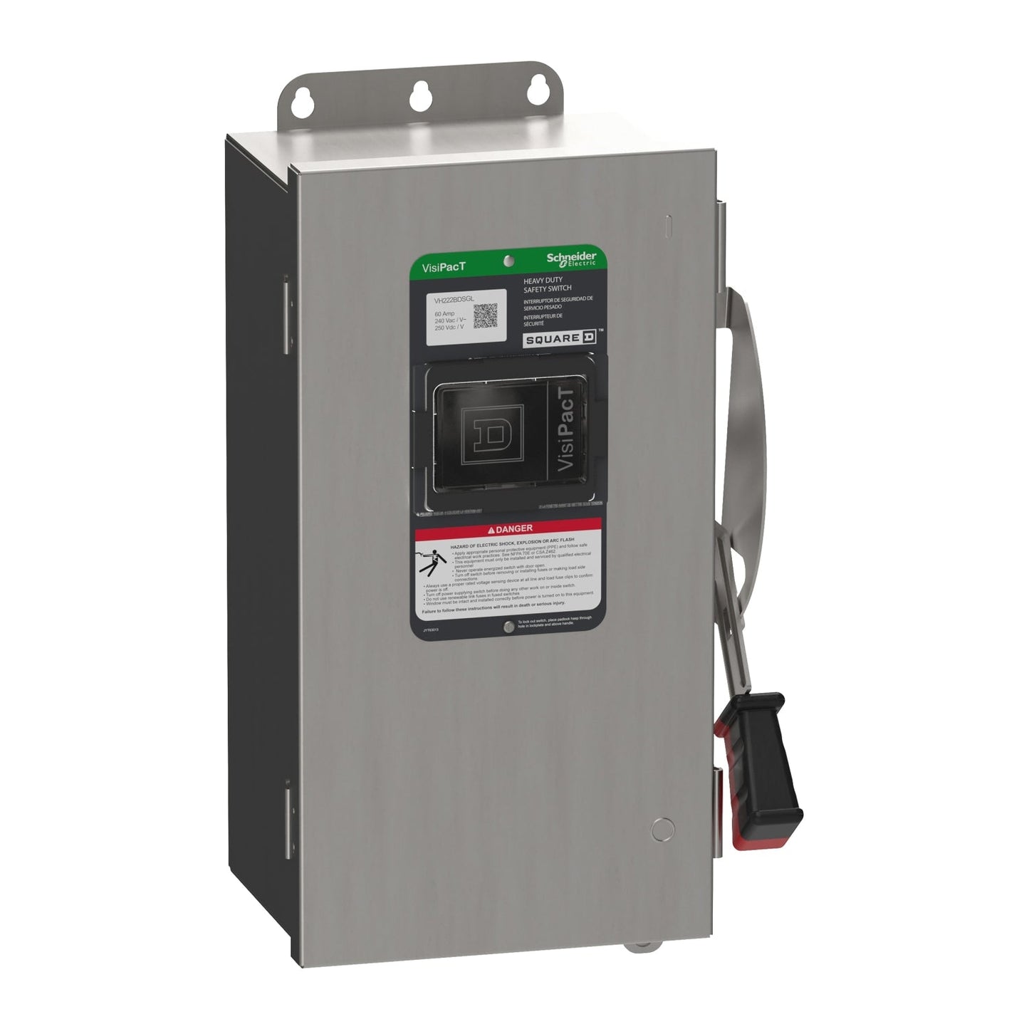 Square D VH222BDSGL Disconnect | 240V 60A Fusible Switch