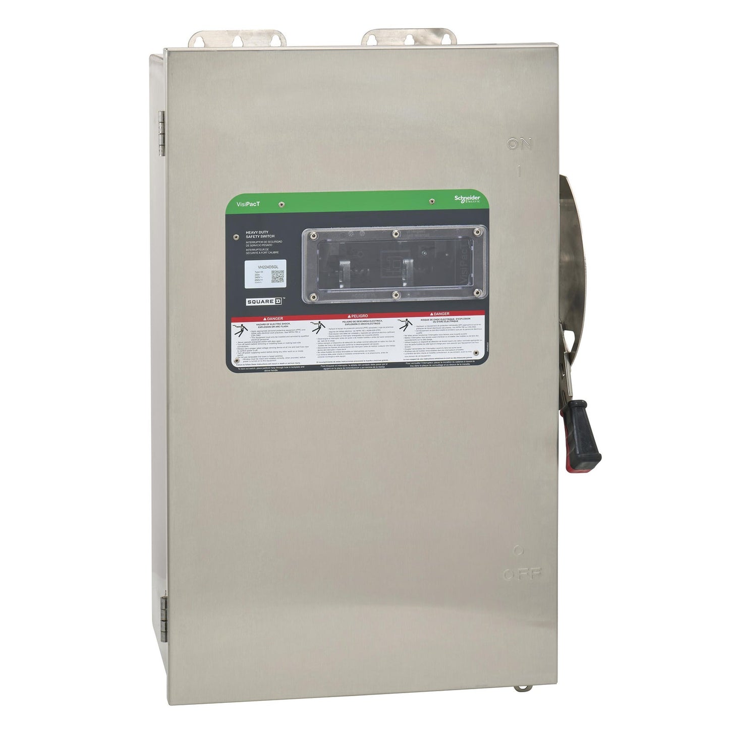 Square D VH224DSGL Disconnect Switch 240V 200A Fusible VH