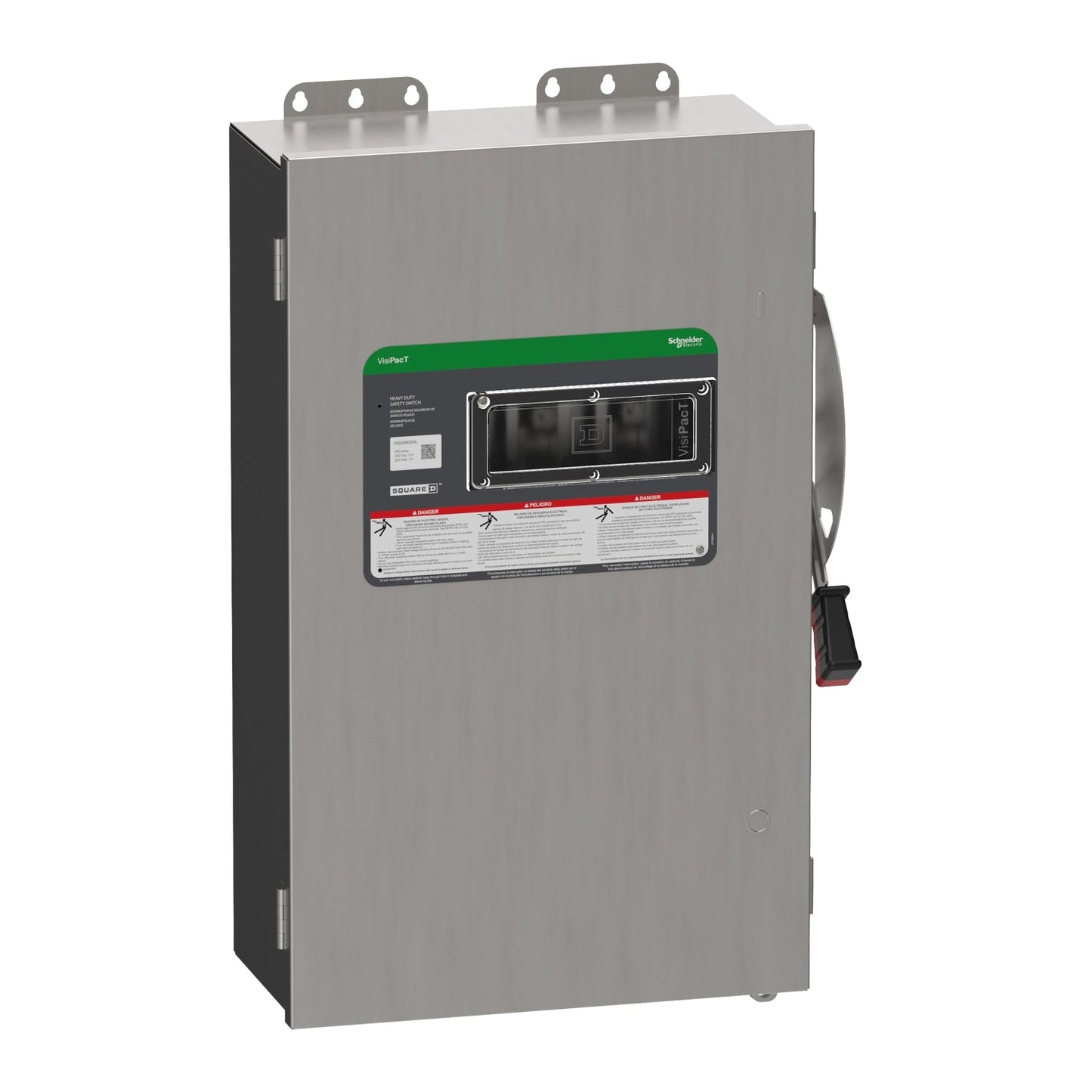 Square D VHU364SSGL Disconnect Switch | 600V AC/DC 200A 3P Non-Fusible