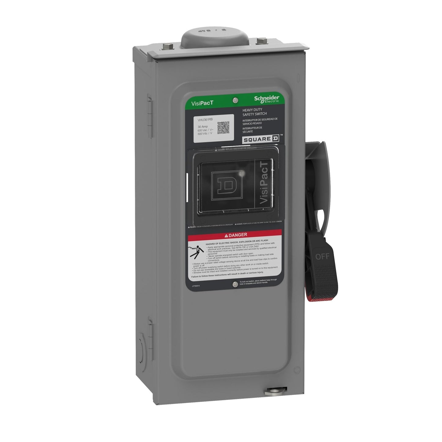 VHU361RB Square D disconnect switch  30A 600V Non-Fusible - Essential Electric Supply