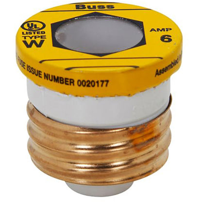 Bussmann W-6 Bus Plug Fuse 6A 125V W