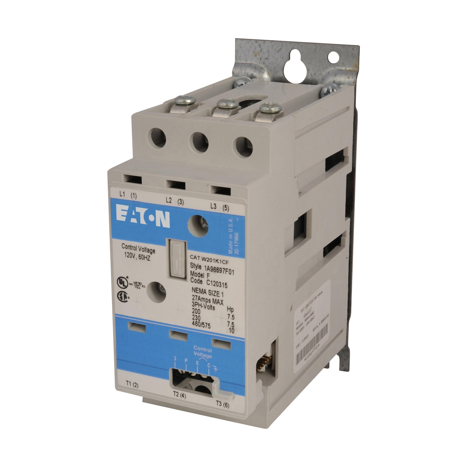 CUTLER HAMMER - W201K1CF - EATON Freedom NEMA motor control contactor, 60 Hz, Size 1 - Essential Electric Supply