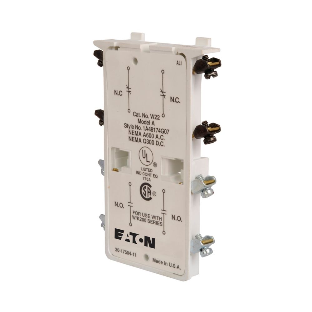 W22 Eaton Freedom NEMA auxiliary contact