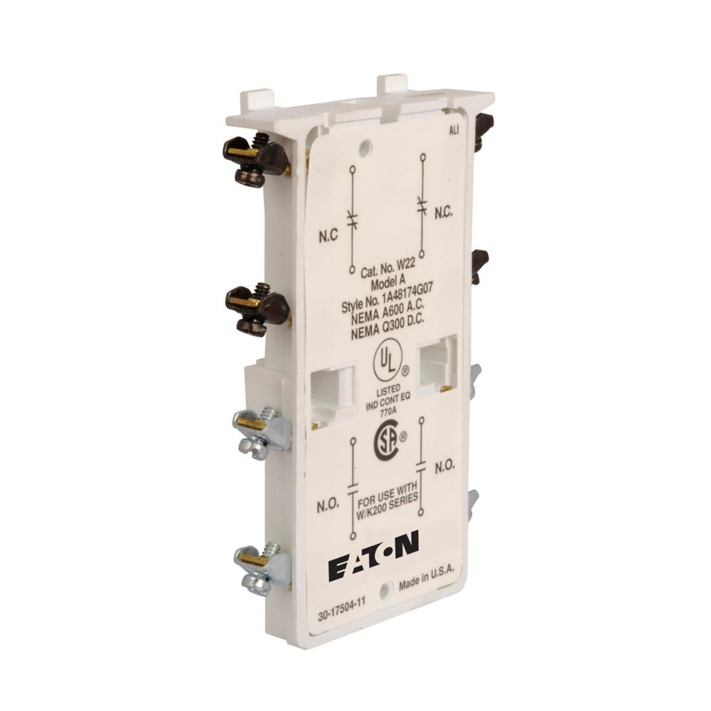 W22 Eaton Freedom NEMA auxiliary contact