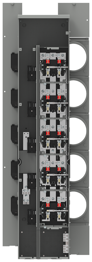 Siemens WMM52125RJB Circuit Breaker | 3-phase 4-wire incoming 1-phase 3-wire outgoing ringless socket cover horn bypass 5 jaws