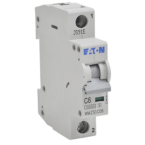 Cutler Hammer WMZS1C06 Circuit Breaker | 480V 6A 1P 10kA@277/480V Feed-Thru WMZS Series