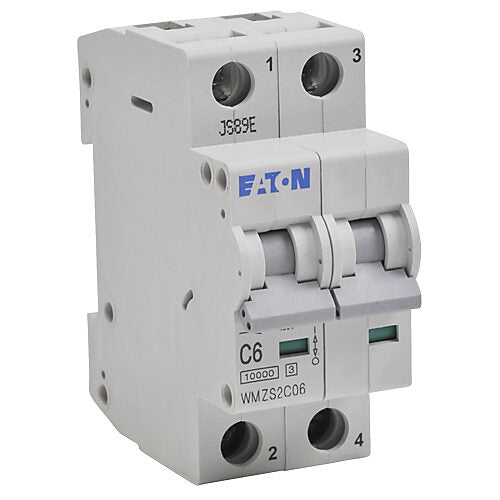 Cutler Hammer WMZS2C06 Circuit Breaker | 480V 6A 2P 10kA@277/480V Feed-Thru WMZS Series