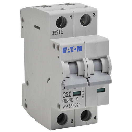 Cutler Hammer WMZS2C20 Circuit Breaker | 480V 20A 2P 10kA@277/480V Feed-Thru WMZS Series