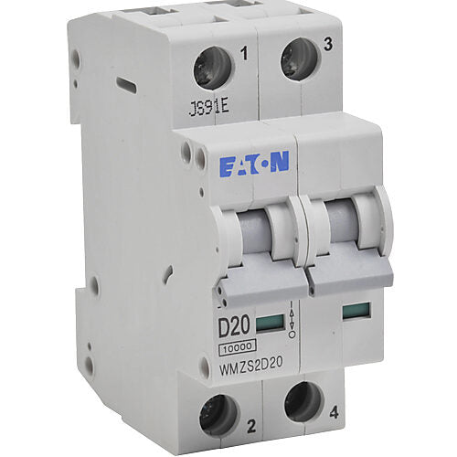 Cutler Hammer WMZS2D20 Circuit Breaker | 480V 20A 2P 10kA@277/480V Feed-Thru WMZS Series