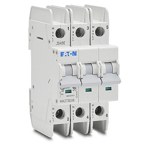 Eaton WMZT3D06 Circuit Breaker | 480V 6A 3 Pole 10kA@480V WMZ Series