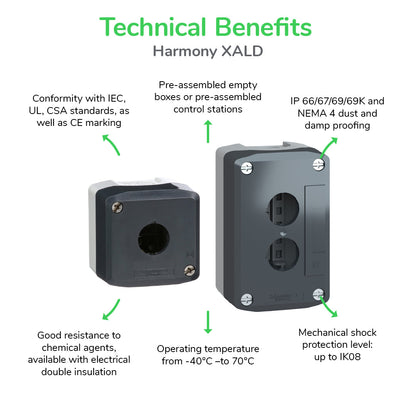 Square D XALD101H29H7 Control Stations | 600VAC XALD