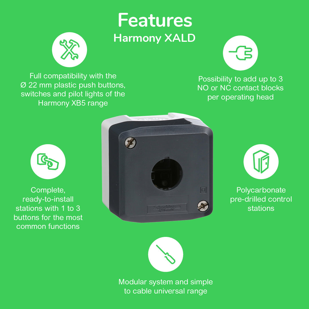 Square D XALD101H29H7 Control Stations | 600VAC XALD