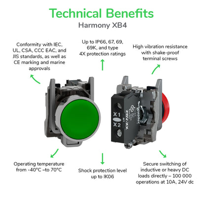 Schneider Electric XB4BV63 Motor Control Part And Accessory | 250V AC AK-15