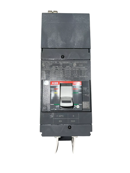 ABB XT1HU3020AYD000XXX Circuit Breaker | 600V 20A 3P 65kA@480V Bolt-On SACE Tmax XT
