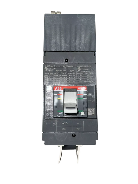 ABB XT1HU3020AYD000XXX Circuit Breaker | 600V 20A 3P 65kA@480V Bolt-On SACE Tmax XT