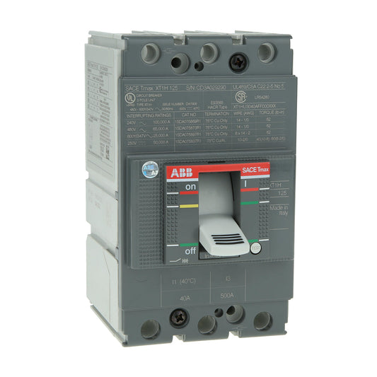 ABB XT1HU3040AFF000XXX Circuit Breaker | 600V 40A 3P 65kA@480V Bolt-On SACE Tmax XT