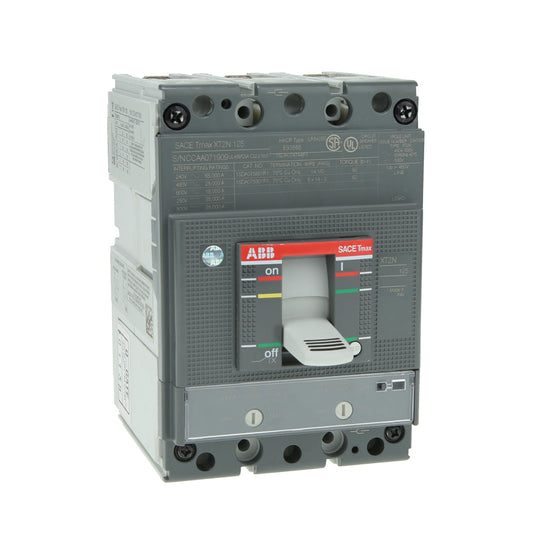 ABB XT2NU3100BFF000XXX Circuit Breaker | 600V 100A 3P 25kA@480V Bolt-On SACE Tmax XT