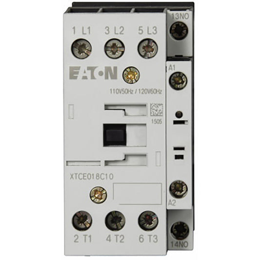 Cutler Hammer XTCE018C10C Motor Control | 3P 3PH 600V 18A 480V coil XT Series