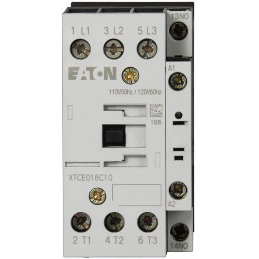 Cutler Hammer XTCE018C10E Contactor | 3P 3PH 600V 18A 208V XT Series