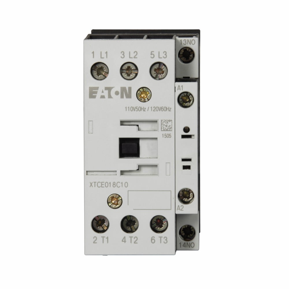 Cutler Hammer XTCE018C10TD Contactor | 3P 3PH 600V 18A 24V-27V coil XT Series