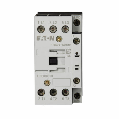 Cutler Hammer XTCE018C10TD Contactor | 3P 3PH 600V 18A 24V-27V coil XT Series