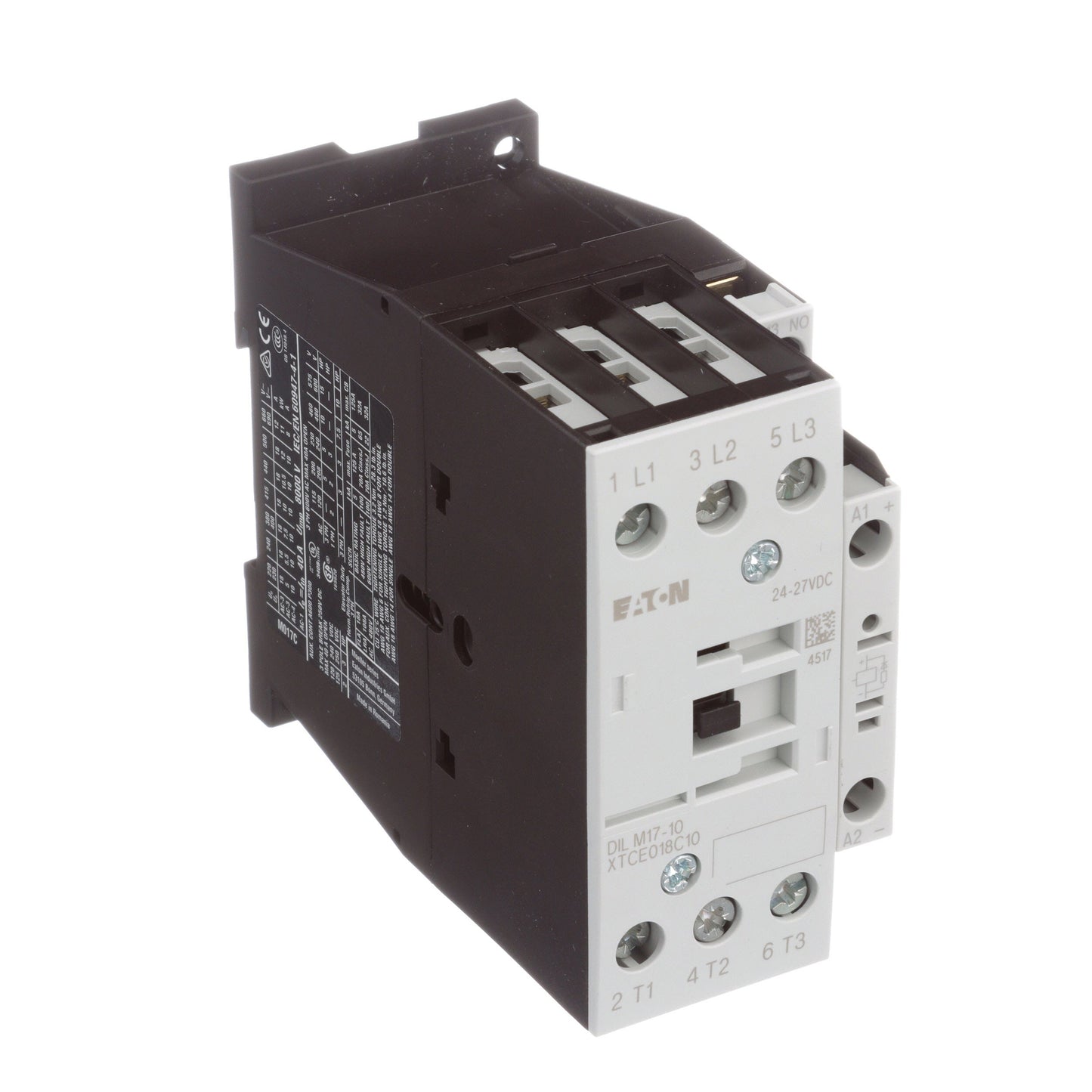 Cutler Hammer XTCE018C10TD Contactor | 3P 3PH 600V 18A 24V-27V coil XT Series