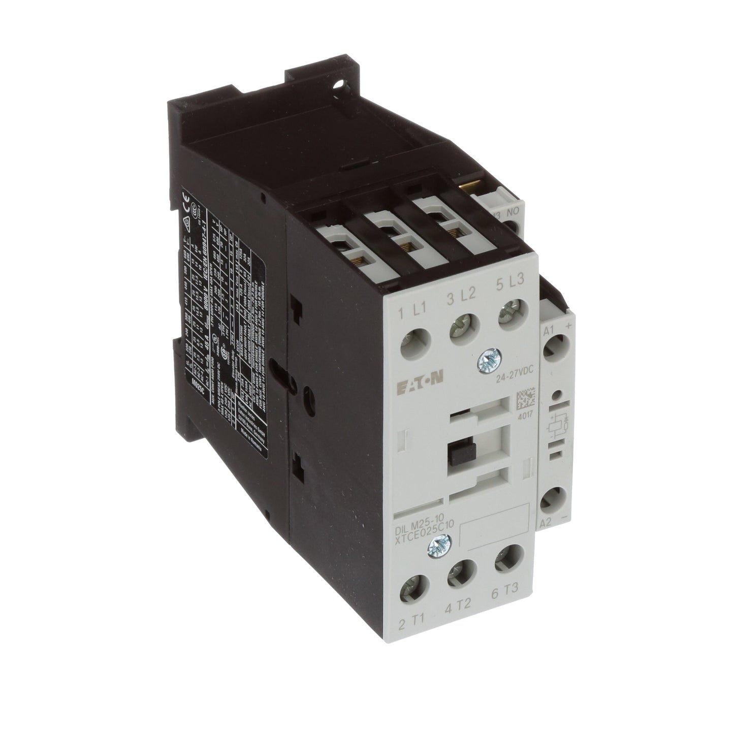 Cutler Hammer XTCE025C10TD Contactor | 3P 3PH 600V 25A 24V-27V coil XT Series