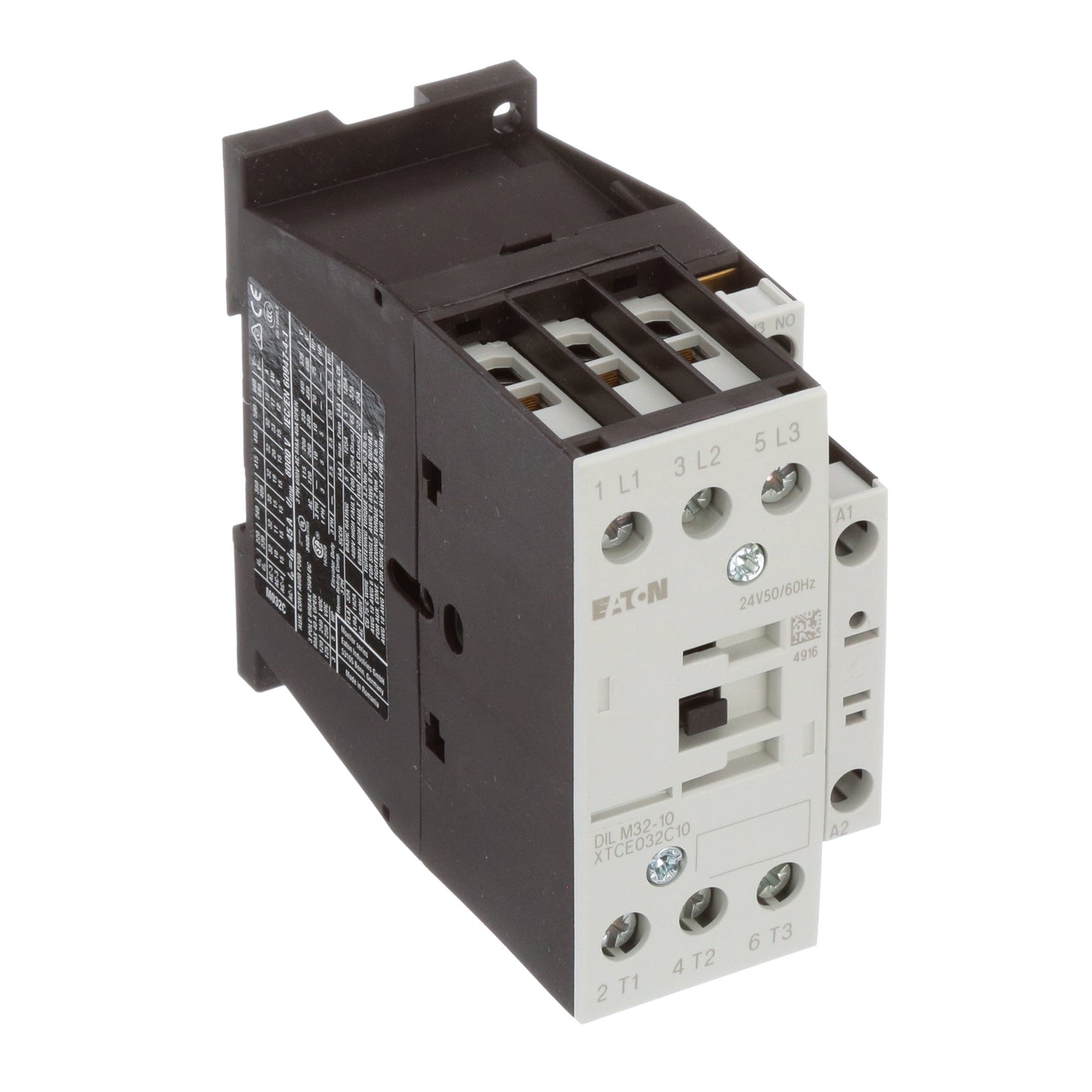 Eaton XTCE032C10T Contactor 3 pole 3 phase 32A 24V coil XT Series