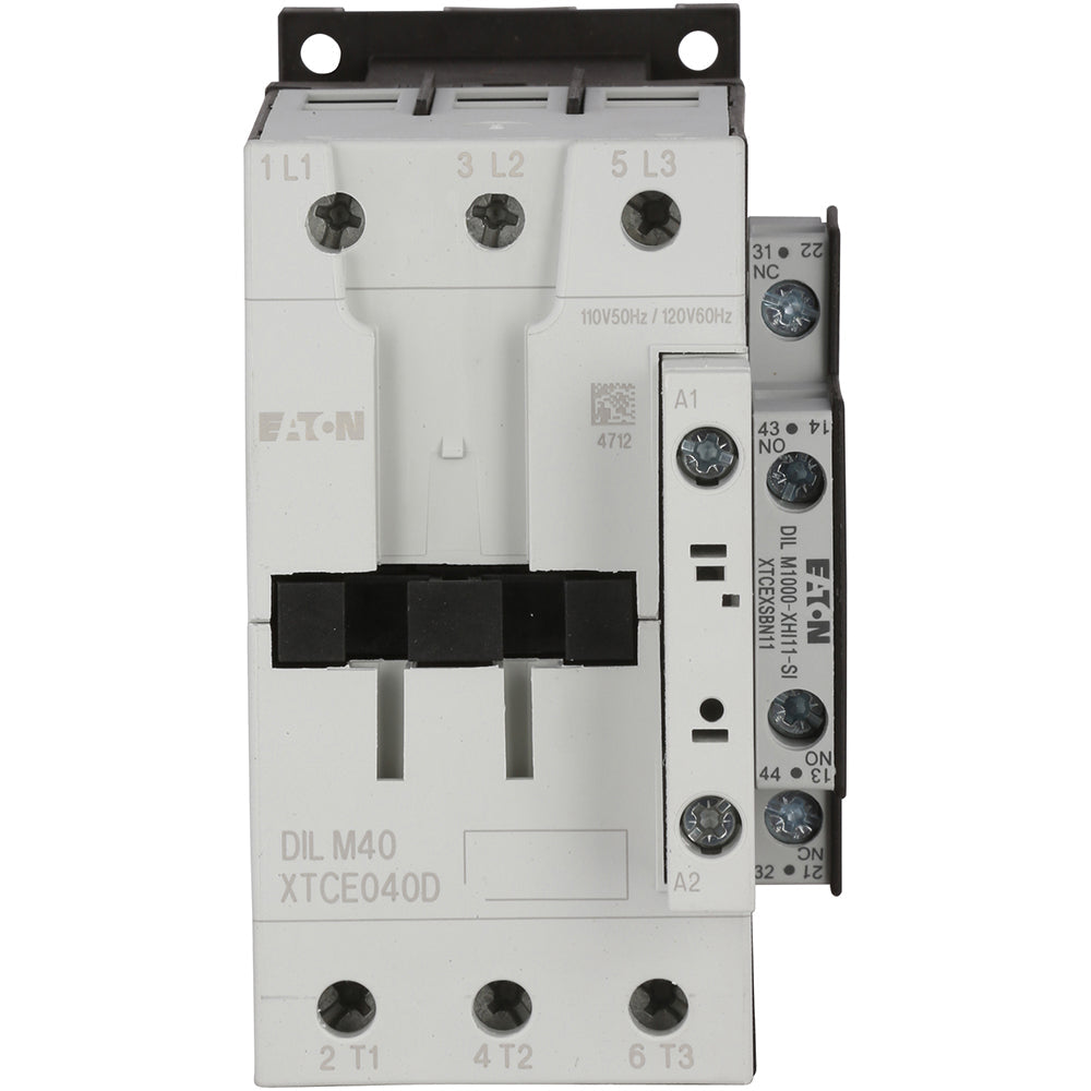 Cutler Hammer XTCE040DS1A Motor Control | 600V 3 phase 40A 3 pole 120V coil XT Series