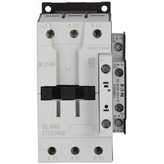 Cutler Hammer XTCE072DS1A Contactor 3 pole 3 phase 600V 72A 120V coil XT Series