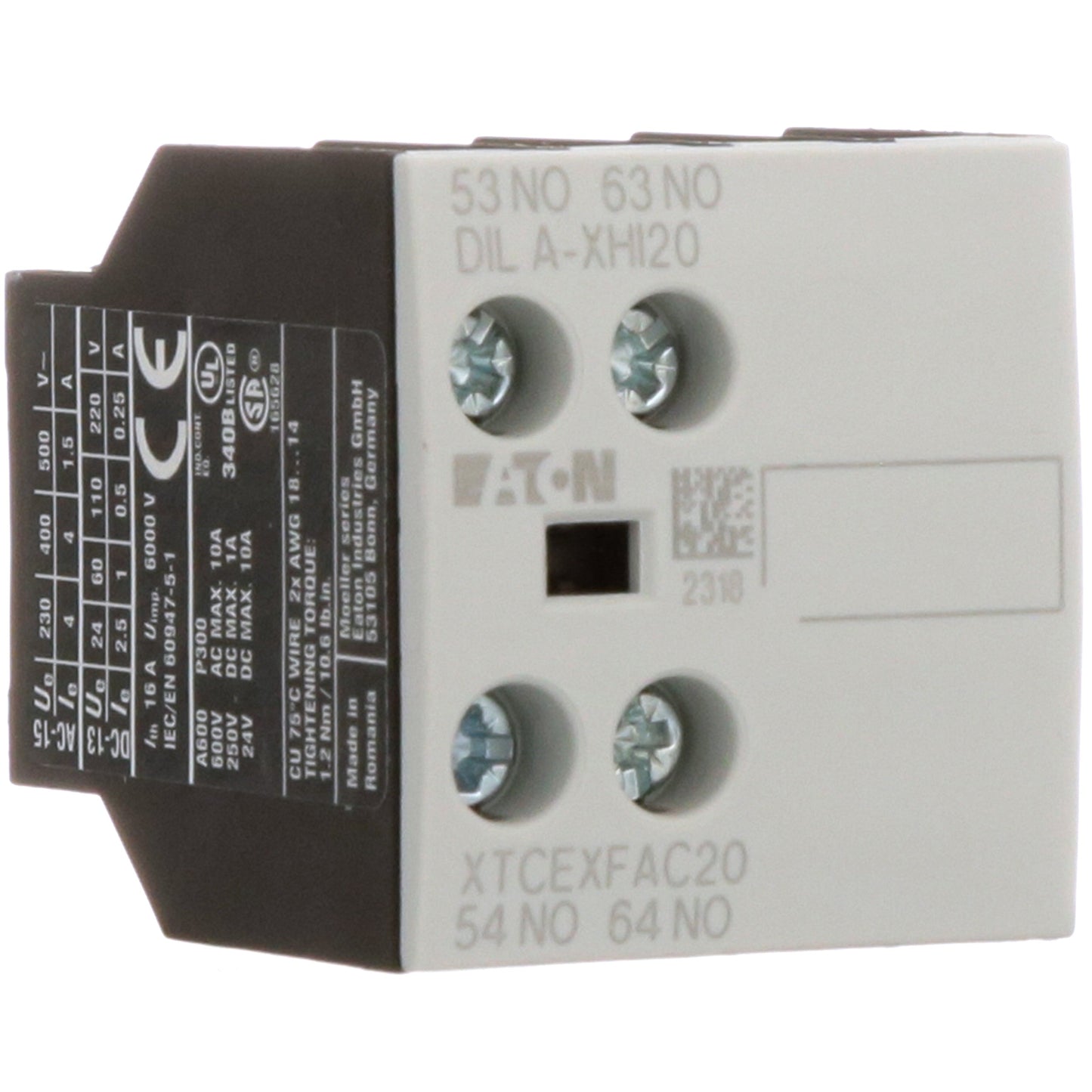 Cutler Hammer XTCEXFAC20 Motor Control | 6V 2NO XT Series