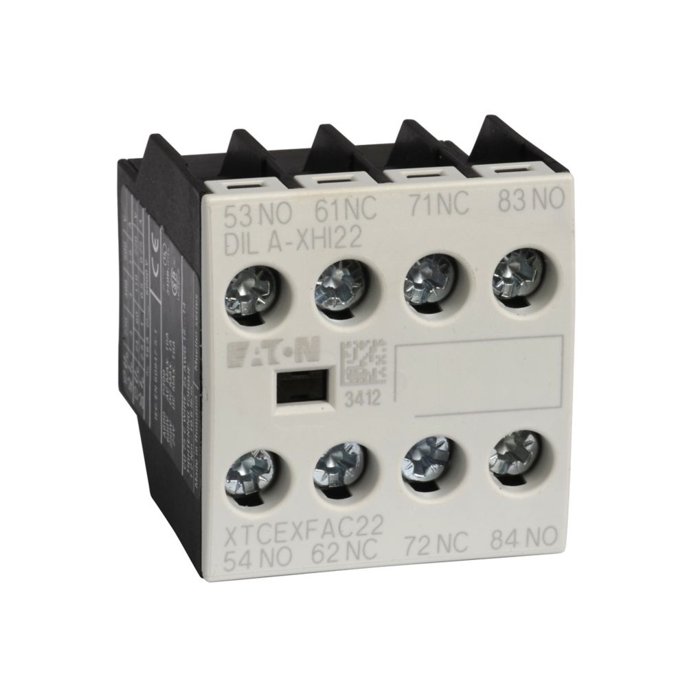 Cutler Hammer XTCEXFAC22 Contactor And Motor Starter Auxiliary | 690 AC/220 DC 2NO/2NC XT Series