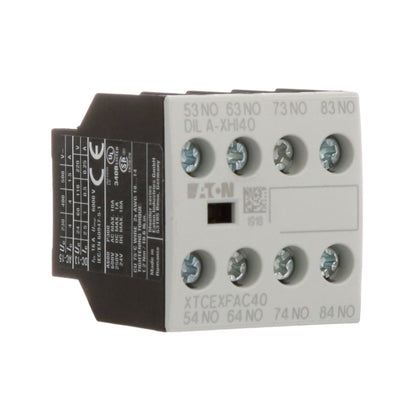 Cutler Hammer XTCEXFAC40 Contactor And Motor Starter Auxiliary | 4NO 690V AC/220V DC XT Series
