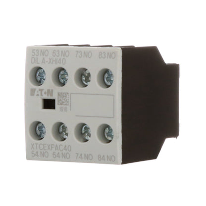 Cutler Hammer XTCEXFAC40 Contactor And Motor Starter Auxiliary | 4NO 690V AC/220V DC XT Series