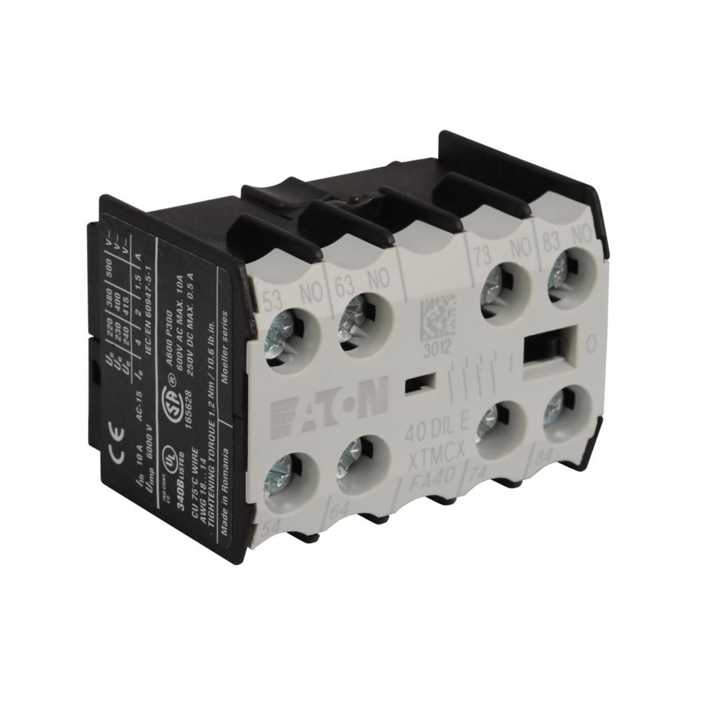 Eaton XTMCXFA40 Contactor And Motor Starter Auxiliary | 7V 4NO