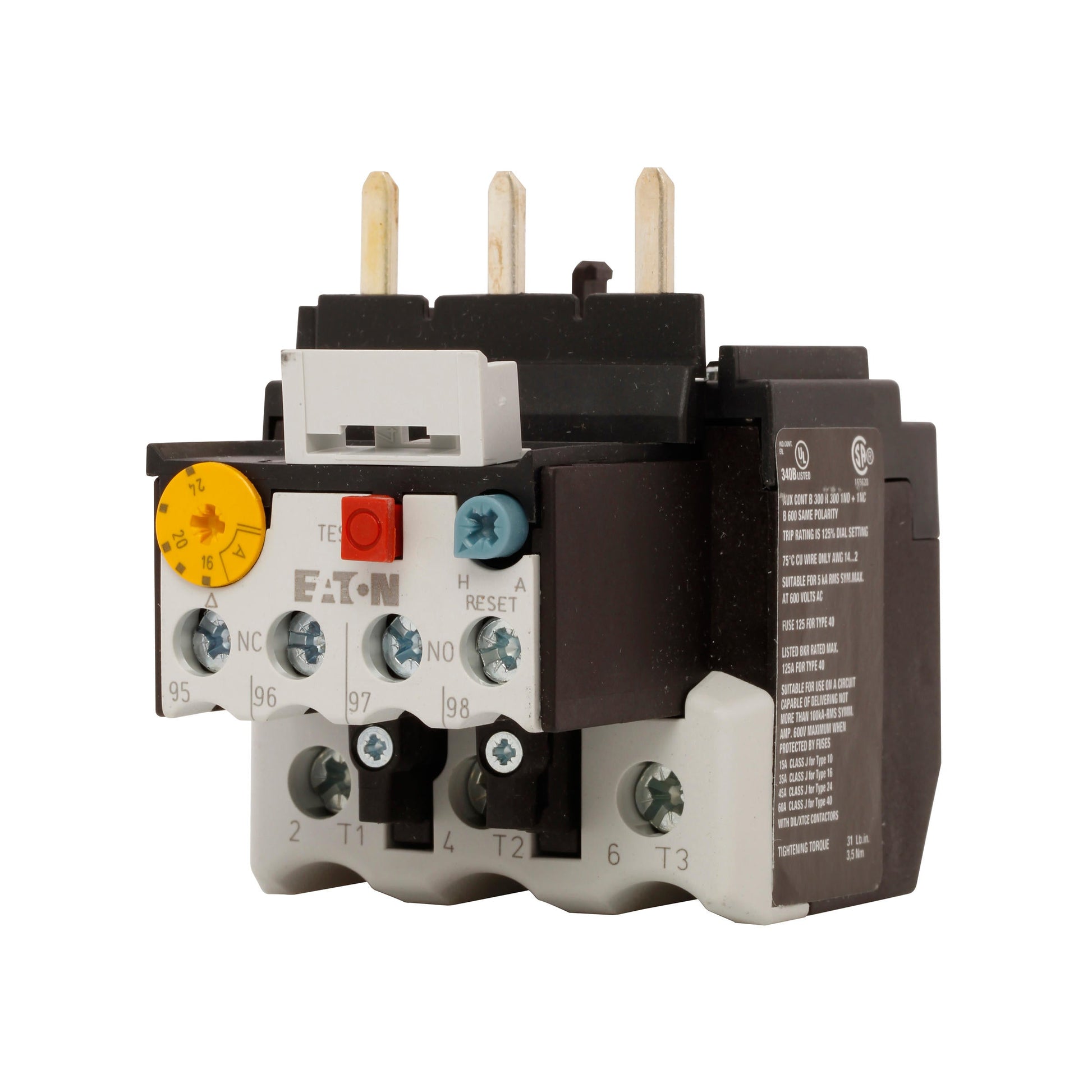 CUTLER HAMMER- XTOB040DC1 Eaton XT IEC bimetallic overload relay - Essential Electric Supply