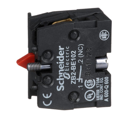 Square D ZB2BE102 Contact Block | 600V 120 Coil Voltage