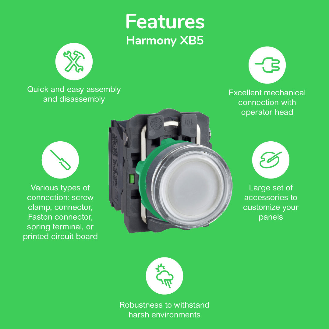 Schneider Electric ZB5AW0B13 Pushbuttons | 24 AC/DC