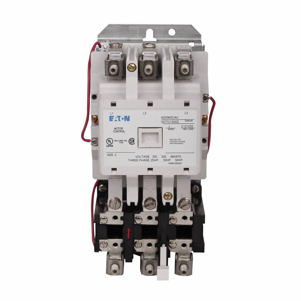 Cutler Hammer A200M3CAC Motor Starter 3 pole 3 phase 600V 90A 120V coil A200 Series
