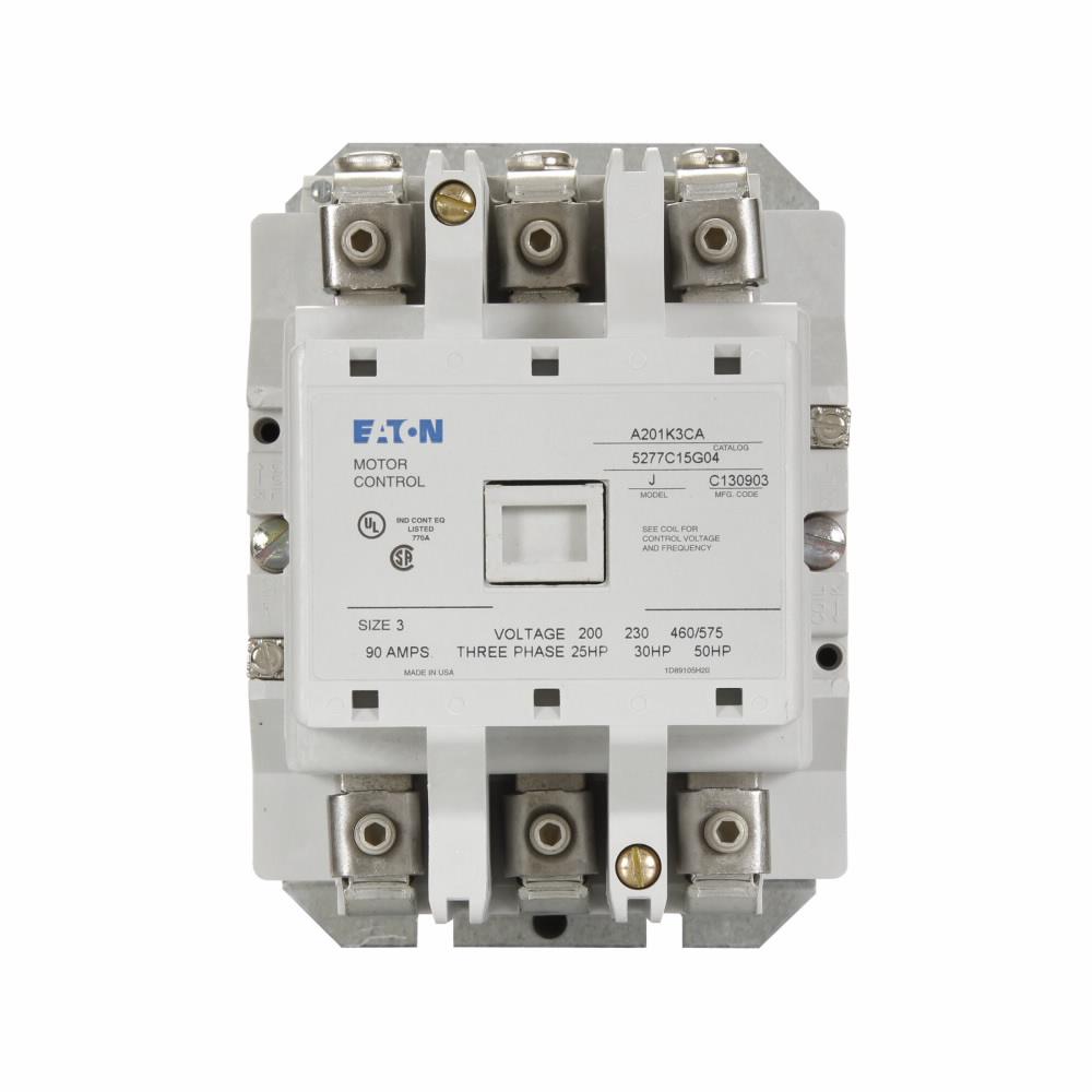 Eaton A201K3CA Magnetic Starter | 3 Pole 3 Phase 110;120V 90A 110V Coil A201 Series