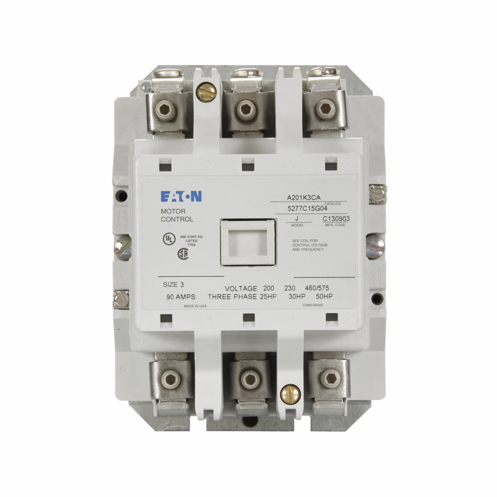 A201K3CX Cutler Hammer A200 Series Contactor 600V 90A 480V Coil - Essential Electric Supply