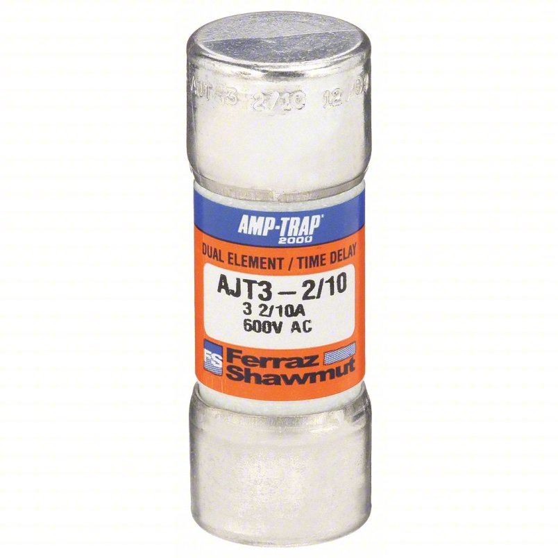 Mersen AJT3.2 Fuse Class J Time-delay 600VAC/500VDC 3.2A High Interrupt Capacity AJT