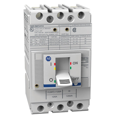 Allen-Bradley 140G-J6F3-D20 Circuit Breaker | 600V 200A 3P 65kA@480V Bolt-On