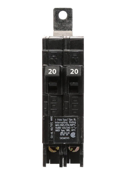 Siemens B2020 Circuit Breaker | 120V 20A 2P 10kA@120V Bolt-On B Series